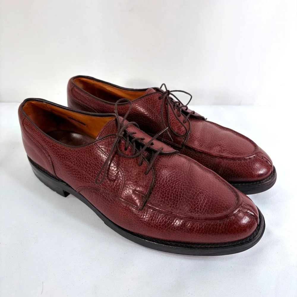 Allen Edmonds Canton Oxford Shoes  Pebble Leather Split Toe 11.5 D Vibram Sole